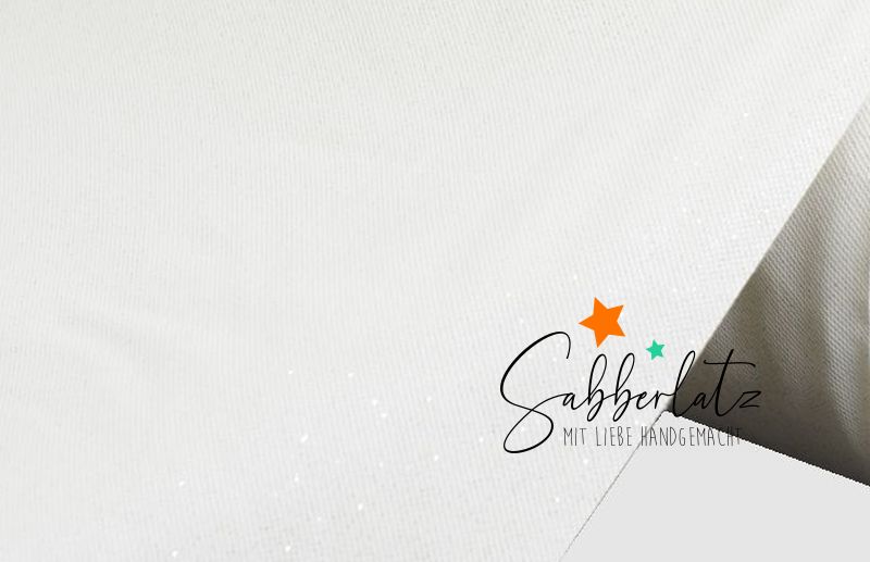 Kunstleder Glitzerweiss